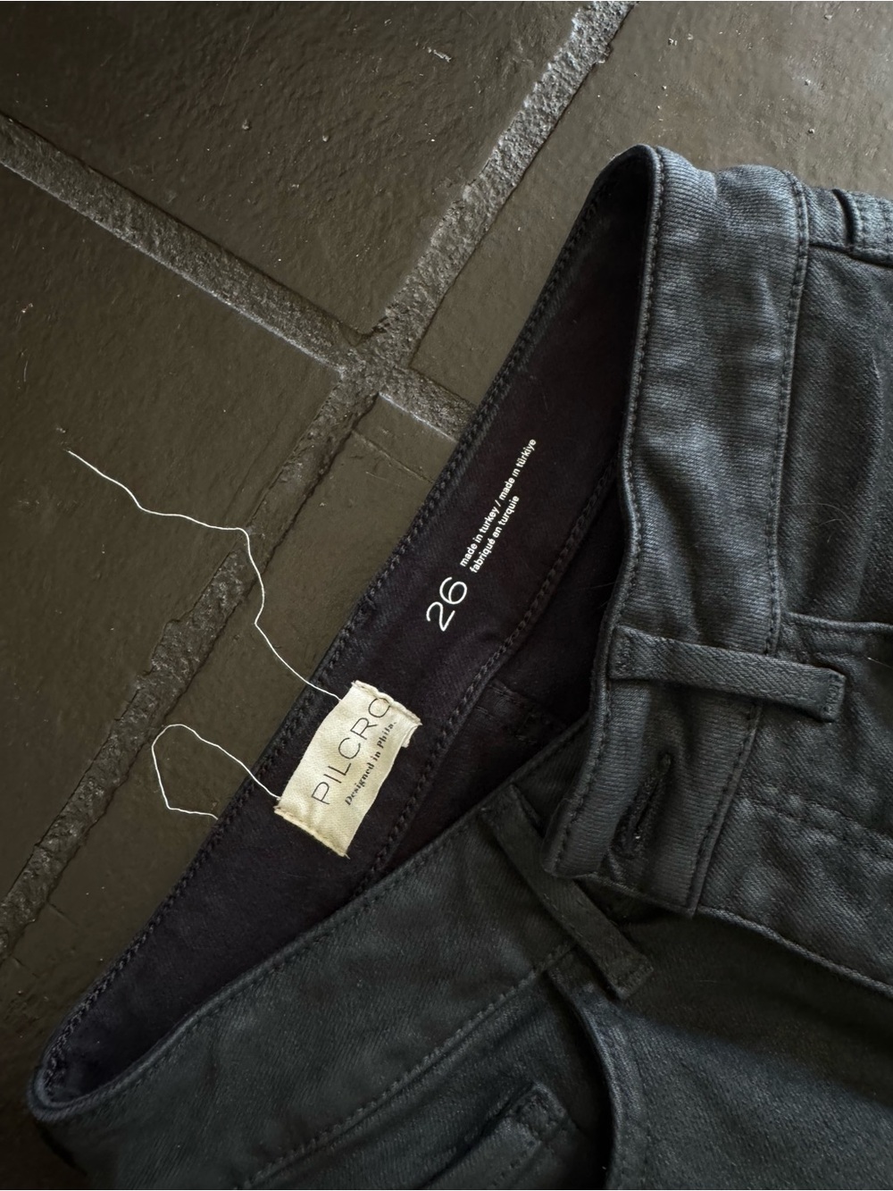 Pilcro Waxed Black Skinny Women’s Jeans